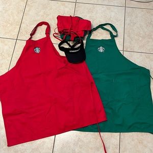 Starbucks Aprons and Visor (Halloween costumes)